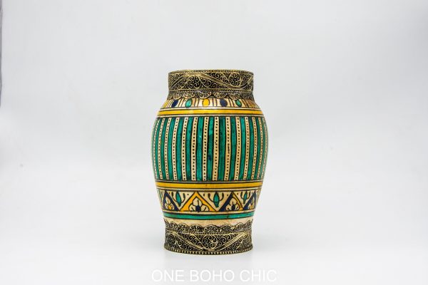 Vintage Pottery Pot Moroccan vase Arabian Art chic luxurious Decor