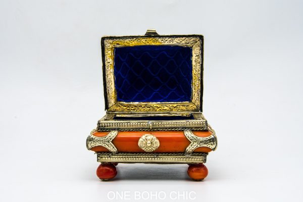 red berber antique jewelry box decor