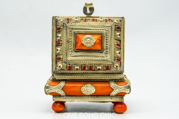 red berber antique jewelry box decor