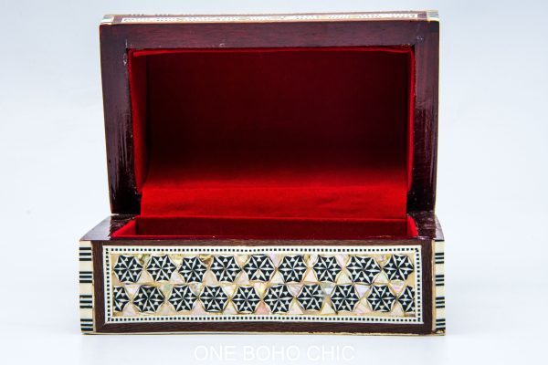 Chest ethnic handmade beautiful jewelery box with moroccan motif Very beautiful moroccan antique decor