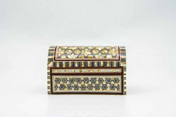 Chest ethnic handmade beautiful jewelery box with moroccan motif Very beautiful moroccan antique decor
