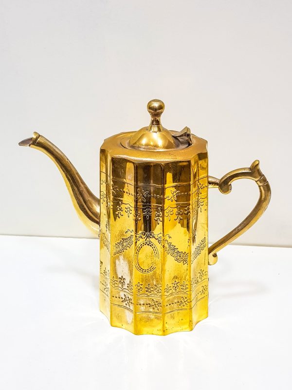 Vintage Moroccan Engraved Tea pot, VINTAGE Moroccan Copper Teapot, Antique Copper Teapot Morocco