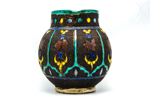 Vintage Pottery jar Moroccan art for office or