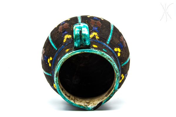 Vintage Pottery jar Moroccan art for office or