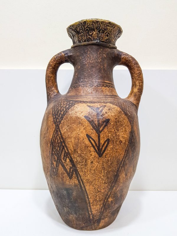 antique clay Pottery water Pot Moroccan vase berber Arabian Art Decor Table