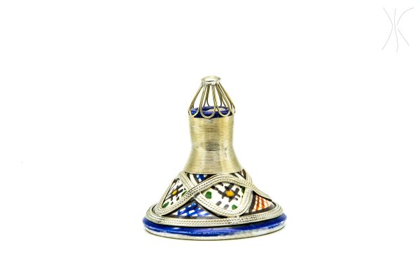 Antique Ceramic and metal bowl - Moroccan Ceramic Bowl - Very beautiful moroccan antique decor