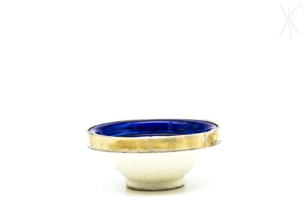 Antique Ceramic and metal bowl - Moroccan Ceramic Bowl - Very beautiful moroccan antique decor