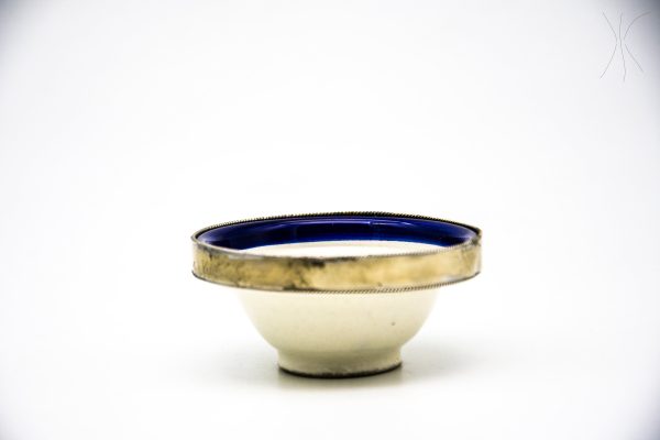 Antique Ceramic and metal bowl - Moroccan Ceramic Bowl - Very beautiful moroccan antique decor