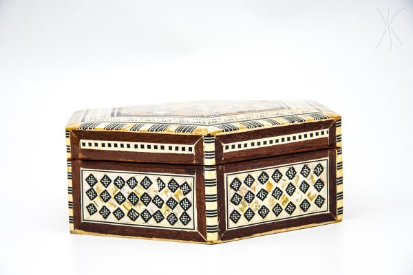 Chest ethnic handmade beautiful jewelery box with moroccan motif Very beautiful moroccan antique decor