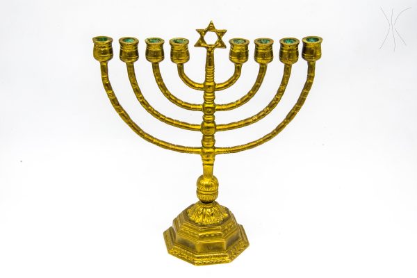 Vintage Hanukkah Menorah Jewish Lamp, Rare candlestick moroccan Art Decor - Very beautiful moroccan antique decor
