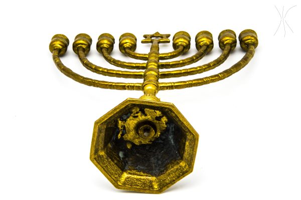 Vintage Hanukkah Menorah Jewish Lamp, Rare candlestick moroccan Art Decor - Very beautiful moroccan antique decor