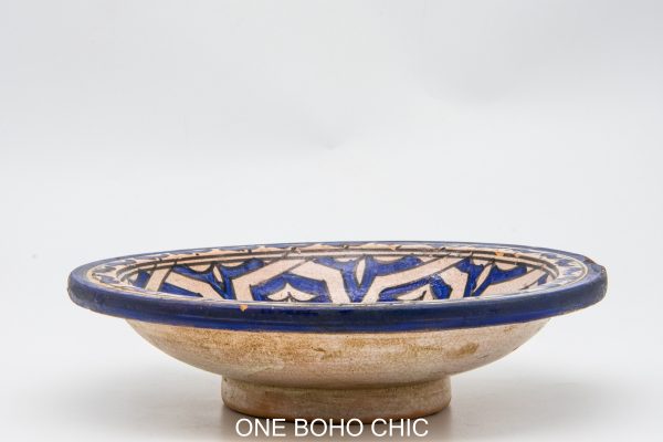 Moroccan Patterned Earthenware Bowls, Very beautiful moroccan antique decor