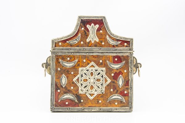 hand engraved moroccan vintage moroccan antique bone and metal jewelry box