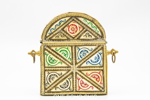hand engraved moroccan vintage moroccan antique bone and metal jewelry box