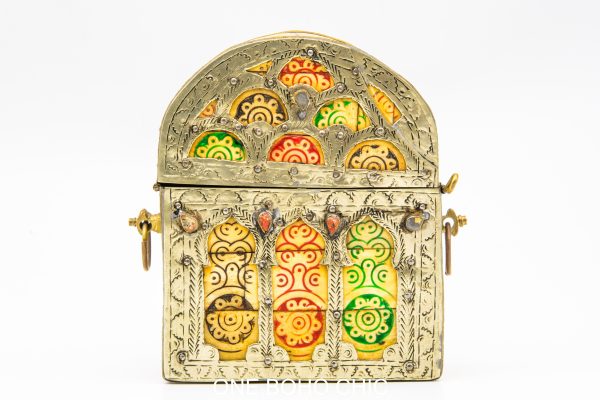 hand engraved moroccan vintage moroccan antique bone and metal jewelry box