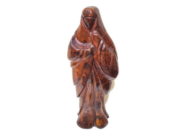 Wooden Mother Sculpture, Unique Moroccan Sculpture Wood, Wood Sculpture Art, Moroccan mom figurine