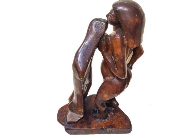 Wooden Mother Sculpture, Unique Mother Sculpture Wood, Wood Sculpture Art, mom figurine