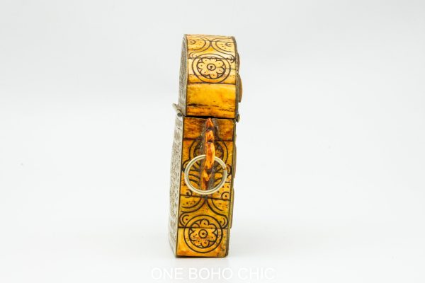 hand engraved moroccan vintage moroccan antique bone and metal jewelry box