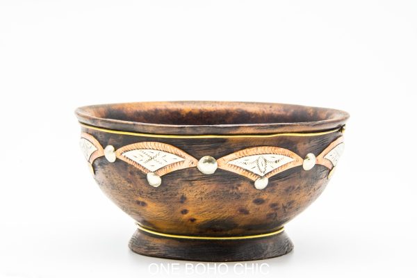 Moroccan wooden bowl, Moroccan Patterned Earthenware Bowls, Very beautiful moroccan antique decor