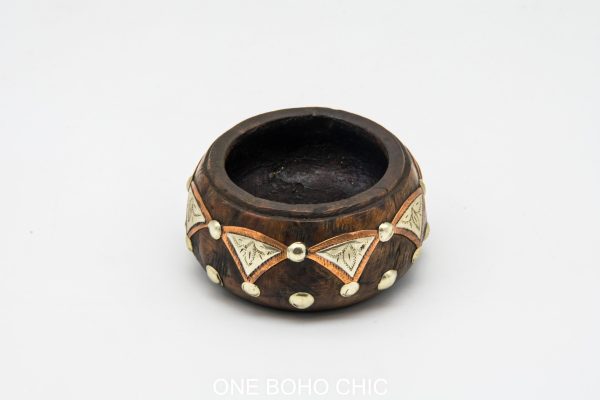 Moroccan Wood and metal Bowl - Very beautiful moroccan antique decor