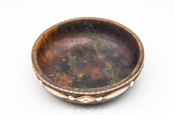 Moroccan wooden bowl, Moroccan Patterned Earthenware Bowls, Very beautiful moroccan antique decor
