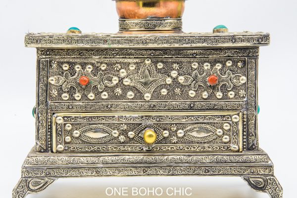 Vintage Moroccan Metal coffee machine - Retro Manual Coffee
