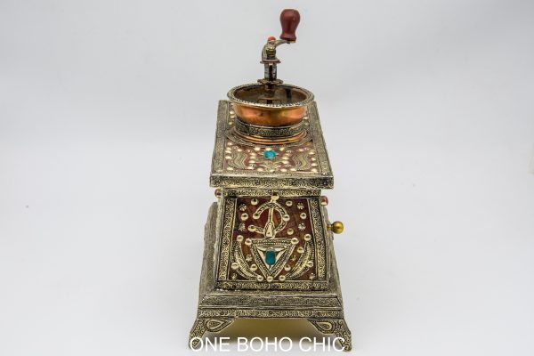 Vintage Moroccan Metal coffee machine - Retro Manual Coffee
