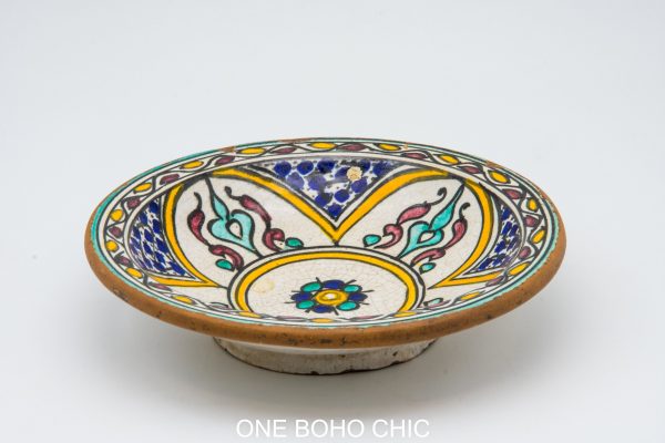 Moroccan Ceramic and Metal Bowl, Very beautiful moroccan antique decor