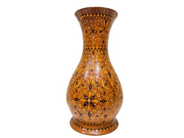 antique clay Pottery Pot Moroccan vase berber Arabian Art Decor Table 100% natural wood