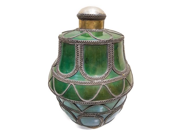 handmade Pottery Pot Moroccan vase Arabian Art Decor Table