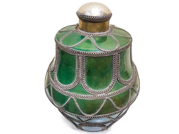 handmade Pottery Pot Moroccan vase Arabian Art Decor Table