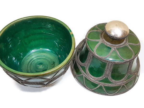 handmade Pottery Pot Moroccan vase Arabian Art Decor Table