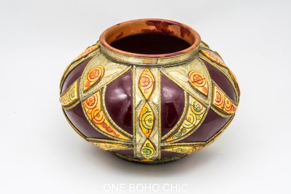 Old Moroccan Ceramic Ashtray Arabian Art chic luxurious Decor