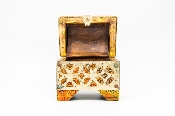 Chest ethnic handmade beautiful jewelery box with moroccan motif