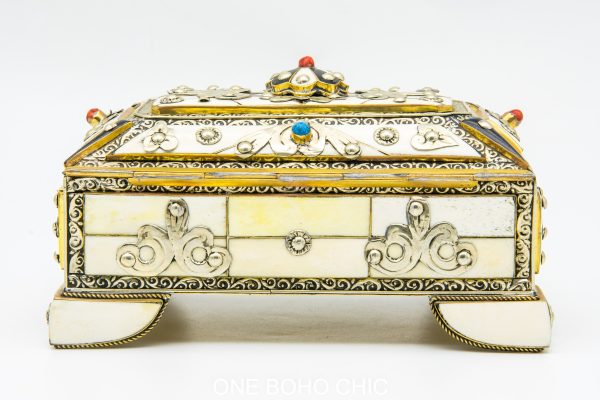 Vintage Moroccan chest - Moroccan Metal Chest, Moroccan home decor
