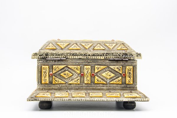 Vintage Moroccan chest - Moroccan Metal Chest, Moroccan home decor