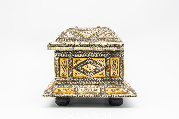 Vintage Moroccan chest - Moroccan Metal Chest, Moroccan home decor