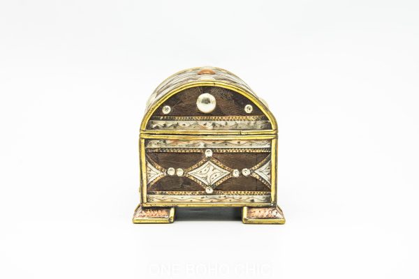 Vintage Moroccan chest - Moroccan Metal and wood Chest, Moroccan home decor