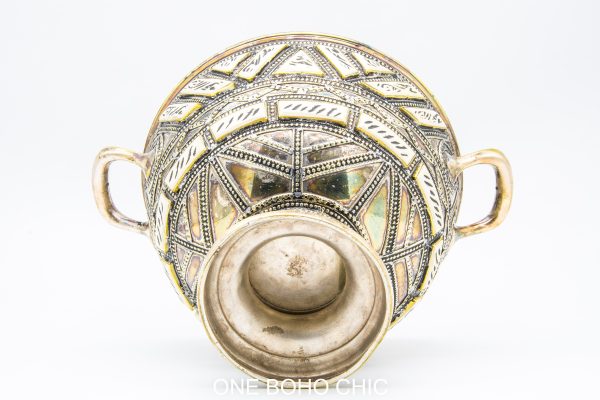 Antique moroccan Metal bowl - vintage copper bowl