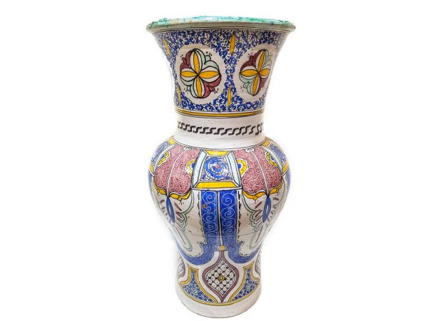 hand engraved vintage pottery vase | Arabian Art Decor Table