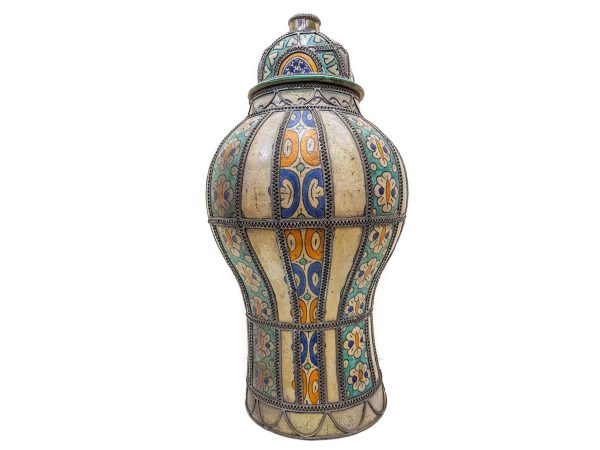 handmade Pottery Pot Moroccan vase Arabian Art Decor Table