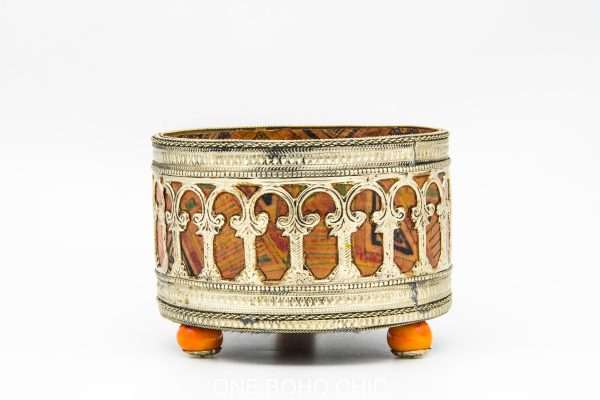 Vintage Moroccan chest - Moroccan Metal and Bone Chest, Moroccan home decor