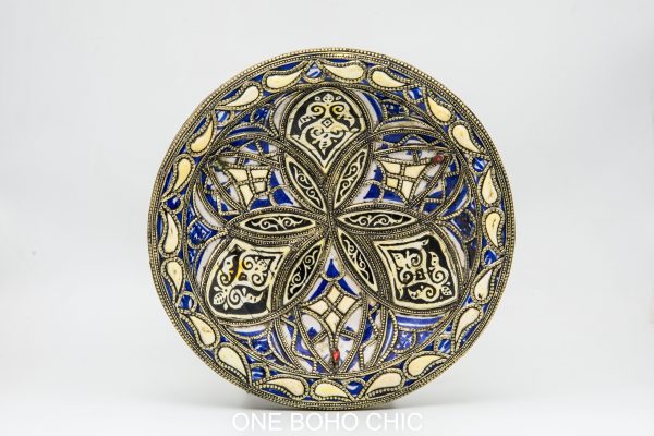 Moroccan Ceramic and copper Bowl, Very beautiful moroccan antique decor