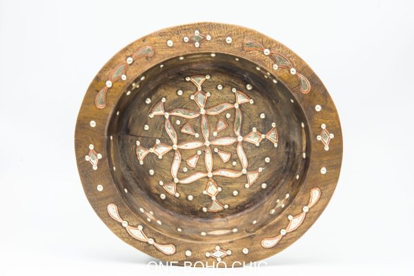 Antique Moroccan wood Bowl, Very beautiful moroccan antique decor