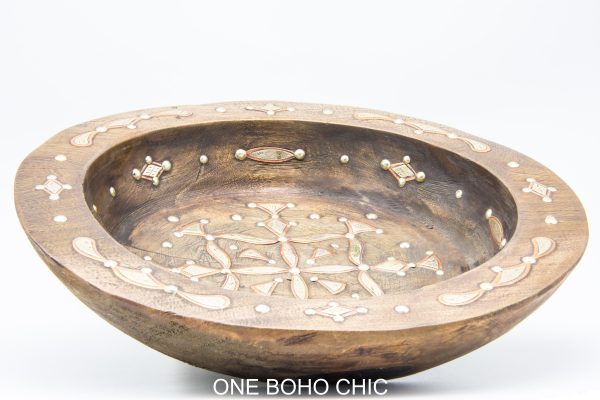 Antique Moroccan wood Bowl, Very beautiful moroccan antique decor
