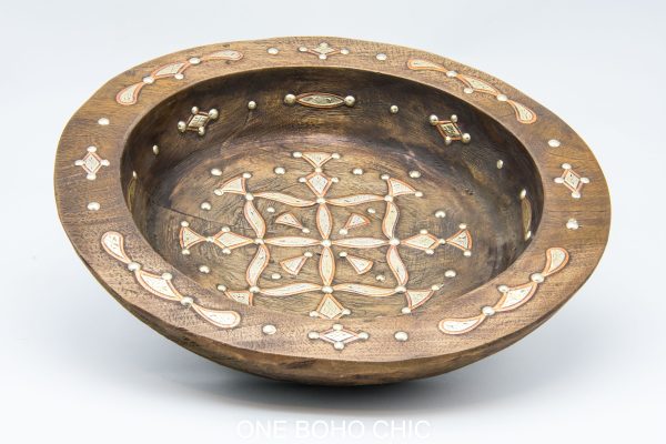 Antique Moroccan wood Bowl, Very beautiful moroccan antique decor