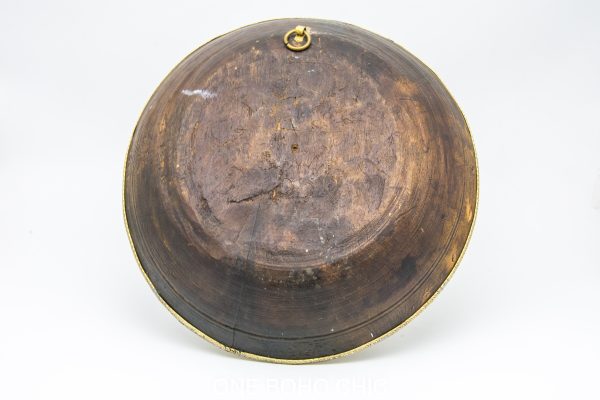 Antique Moroccan wood and metal Bowl, Very beautiful moroccan antique decor