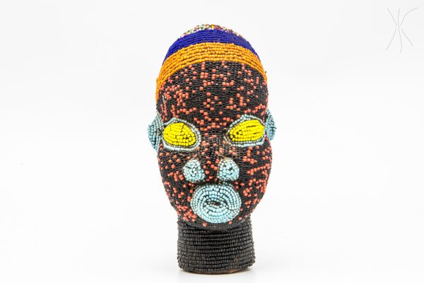 agate African FACE handmade sculpture, old african head figurine,black african history decor