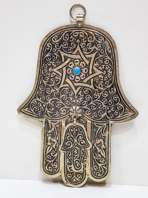 Large vintage Hamsa - Moroccan hand of fatima - Vintage Moroccan Decor