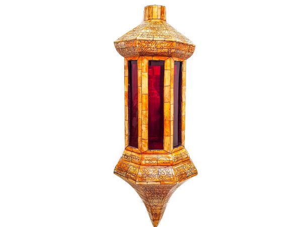 Antique Moroccan Wooden Lamp - Very beautiful moroccan antique WALL decor for palace